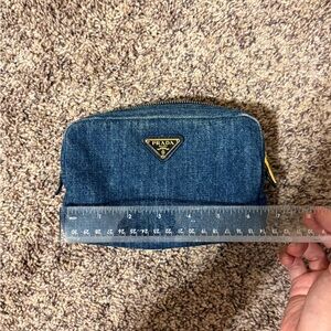 Prada Blue Denim Pouch